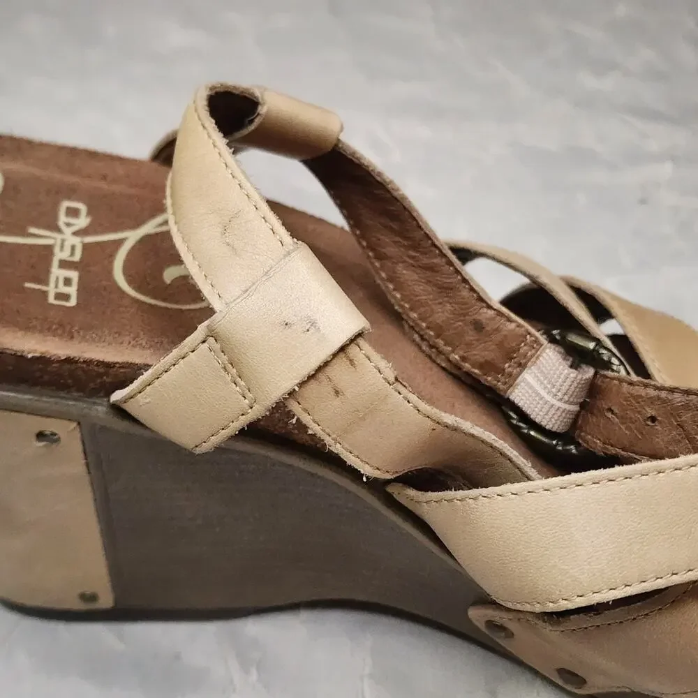 Dansko Womens Frida Wedge Platform Sandals Size 10.5-11 US 41 Heel Ankle Strap - Picture 7 of 9